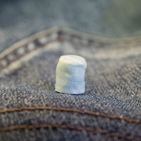 As well as providing a cartilage supplement, the denim recycling technique could help fight textile waste. Source: Donna Squire