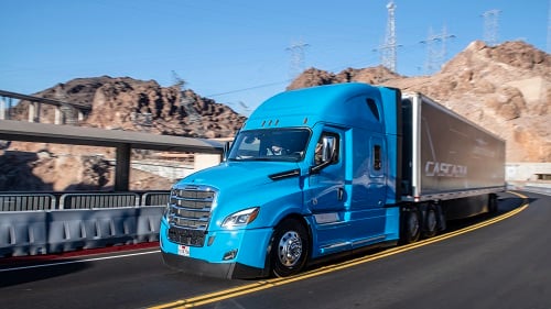 Daimler's Level 2 autonomous vehicle will be the first iteration of self-driving trucks on the roads but will pods come next? Source: Daimler