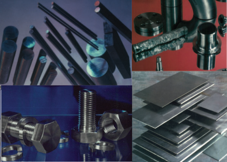 Figure 8. Examples of superalloys, stainless steels, wear resistant alloys and specialty metals available in bar, wire, sheet, plate and fasteners forms from High Performance Alloys. Source: High Performance Alloys