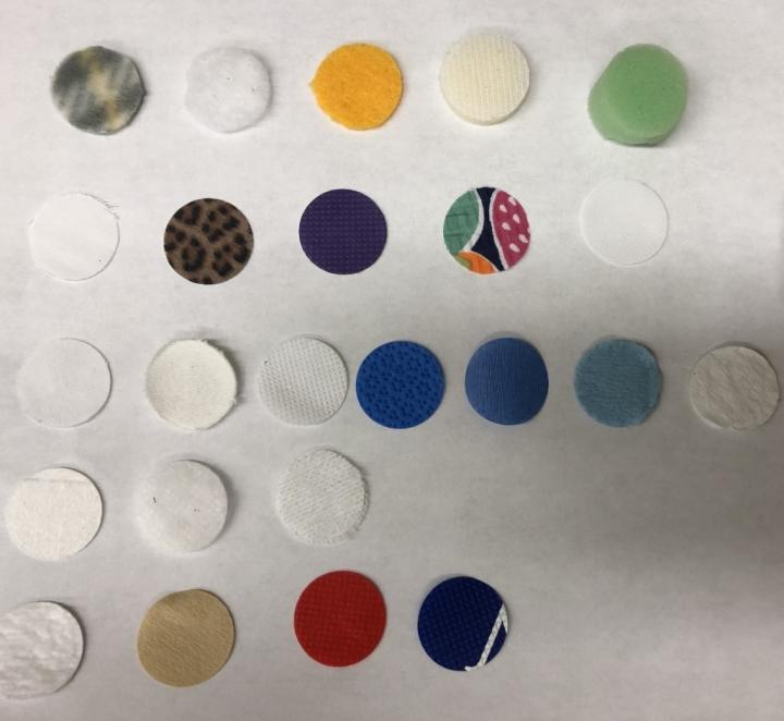 Some of the mask fabric samples tested by Georgia Tech researchers. Source: Taekyu Joo, Georgia Tech