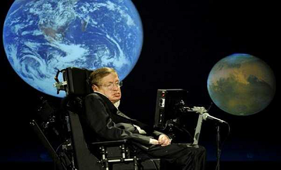 Stephen Hawking at the Centre of Applied Maths and Theoretical Physics at the University of Cambridge in 2013. Source: Tom Pilston/Panos