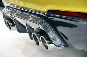 Carbon fiber car parts, such as this bumper, could someday be made from waste lignin. Source: fabiodevilla/Shutterstock.com
