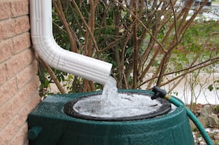 : A residence with a 1,000-gallon rainwater-harvesting system could reduce runoff by over 40%. Image credit: Drexel University.