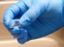 A polymer graft offers a non-invasive, inexpensive method to fill gaps in the spine after tumor removal.  Image source: American Chemical Society.