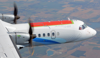 A five-by-three-meter-long CFRP component in the upper fuselage was tested. Image credit: Alenia Aermacchi.