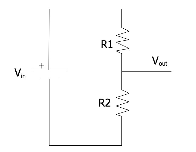 Figure 2: Voltage divider circuit of a potentiometer.