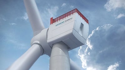 The SG 14-236 DD wind turbine. Source: Siemens Gamesa