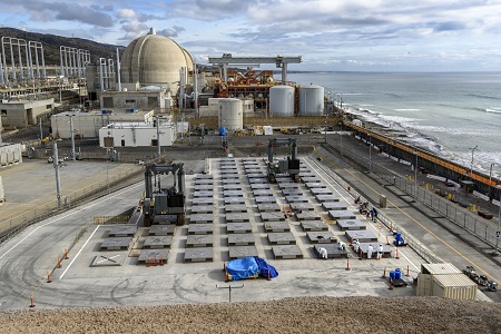 Storage area at SONGS for spent nuclear fuel. Source: SCE