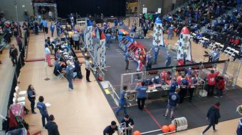 Regional FIRST Robotics competition in Troy, New York. Source: Engineering360