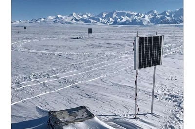 Fiber optic seismology array in Antarctica. Source: Michael Kendall/University of Oxford