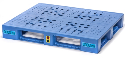 The pallet offers a built-in scale, helping eliminate overloaded pallets.