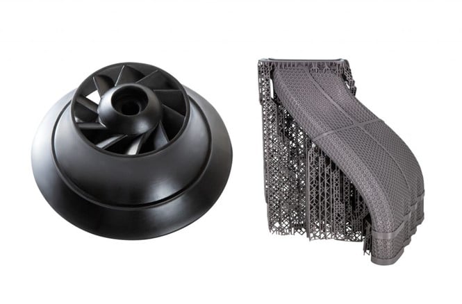 Williams Racing has already used the NXE400 to 3D print a number of wind tunnel parts. Photo via Williams Racing. Figure 3. Two examples of wind tunnel parts from Williams F1. Source: Nexa3D