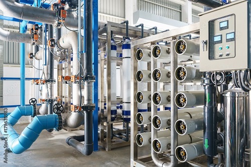 Reverse osmosis system for drinking water treatment plant. Source: Navintar via Adobe Stock