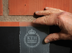 The transparent wood is made by removing the lignin from the wood veneer. Image credit: Peter Larsson.