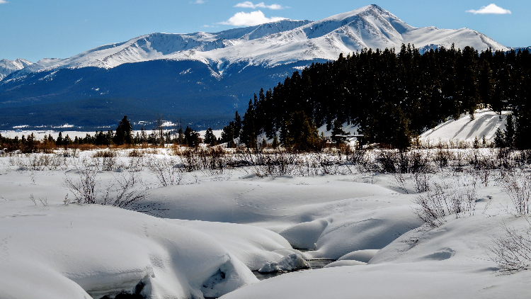 Snowpack at 10,000 feet in the Colorado Rockies. Source: David Wagman