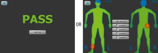 Security screeners can easily see if a passenger requires secondary screening. Source: Rohde & Schwarz