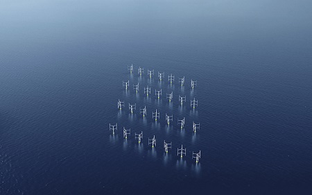 Optimization of VAWT spacing increases the efficiency and power output of wind farms. Source: Oxford Brookes University