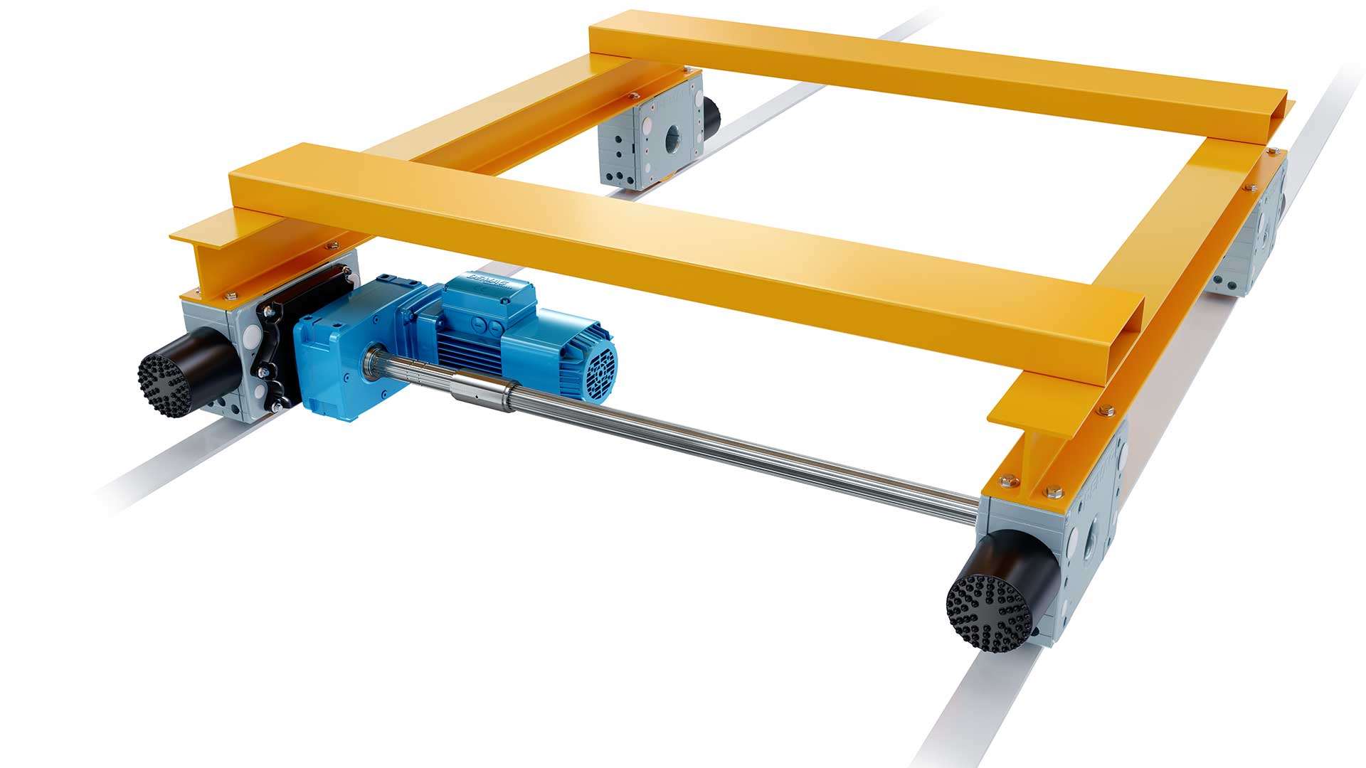 Figure 8: Drive system components connect together to create a solution like a transfer car, bolster car or coil car. Source: Demag