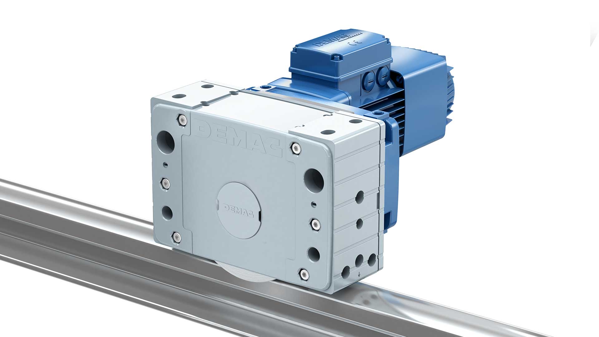 Figure 9: A wheel block contains the wheel, bearings, and support structure within the fixed housing so little engineering needs to be completed to add to a material handling project. Source: Demag