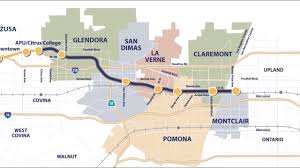 Map of the light rail extension. Source: Foothill Gold Line