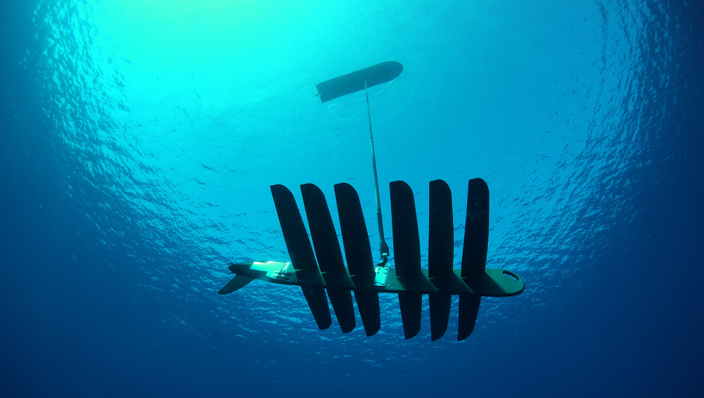 Liquid Robotics’ “Wave Glider” – an autonomous, uncrewed surface vehicle (USV) powered by wave and solar energy to deliver real-time ocean monitoring data. Source: Liquid Robotics