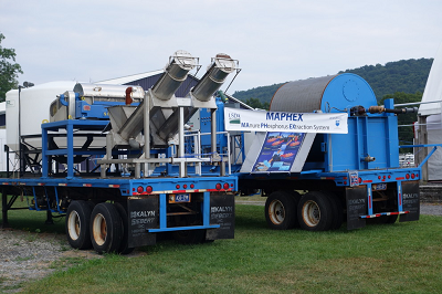 MAPHEX was designed to be a mobile system that fits on two large flatbed trailers to service a number of small- or medium-size dairies. Source: Hristov Research Group/Penn State