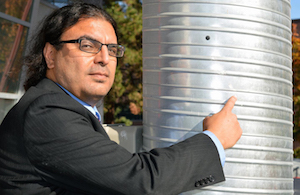 Hadi Mohammadi, assistant professor of engineering at the University of British Columbia, developed the pipeline "tap test" after first evaluating its validity on human bones. Image credit: UBC.