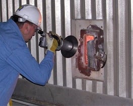 Observing a boiler tube leak with thermography.