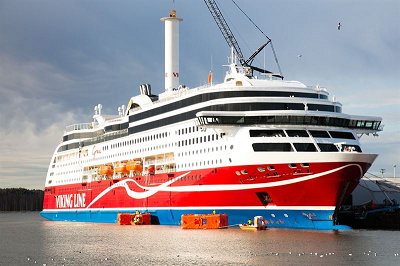 Viking Line&rsquo;s M/S Viking Grace has been fitted with a rotor sail for the utilization of wind power, becoming the world&rsquo;s first passenger ship to feature the technology. Source: Viking Line