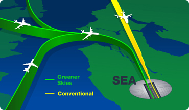 Alaska Airlines flight 505 pilots approached the Seattle airport in 2012 using a satellite-based navigation arrival procedure. Source: FAA