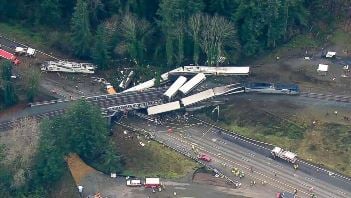 PTC might have prevented the December 18 accident that killed three an injured more than 60. Credit: NTSB/Washington State Patrol