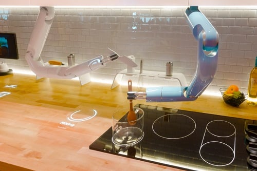 Samsung's Bot Chef can chop, clean, whisk, pour and more. Source: Samsung