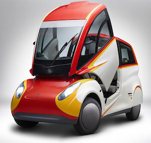 The Shell Concept Car produces less CO2 than either a typical gasoline-powered or hybrid car. Image credit: Shell.