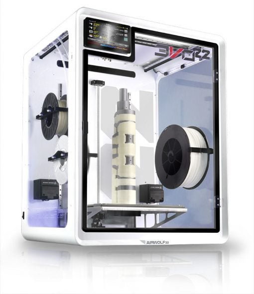 The new EVO 22 Additive Manufacturing Center is optimized for 3D printing large parts out of ABS and more. Source: Airwolf
