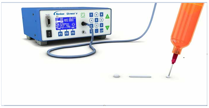 Figure 2: The Ultimus V fluid dispensing solution was recommended because the shot size remains consistent regardless of viscosity changes in EP21LSCL-2Med. Source: Master Bond