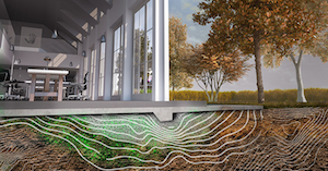 Researchers seek to develop a responsive material that could create foundations for buildings and avoid the need to dig trenches and fill them with concrete. Image credit: Newcastle University.