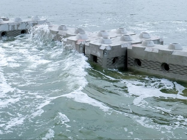 These blocks become home to sea life. Image source: Reefy