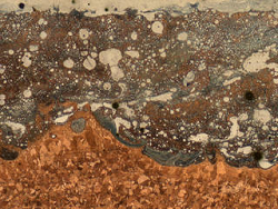 Image from a microscope reveals how the copper alloy and Inconel interlock to form a strong bond. Source: NASA/UAH/Judy Schneider