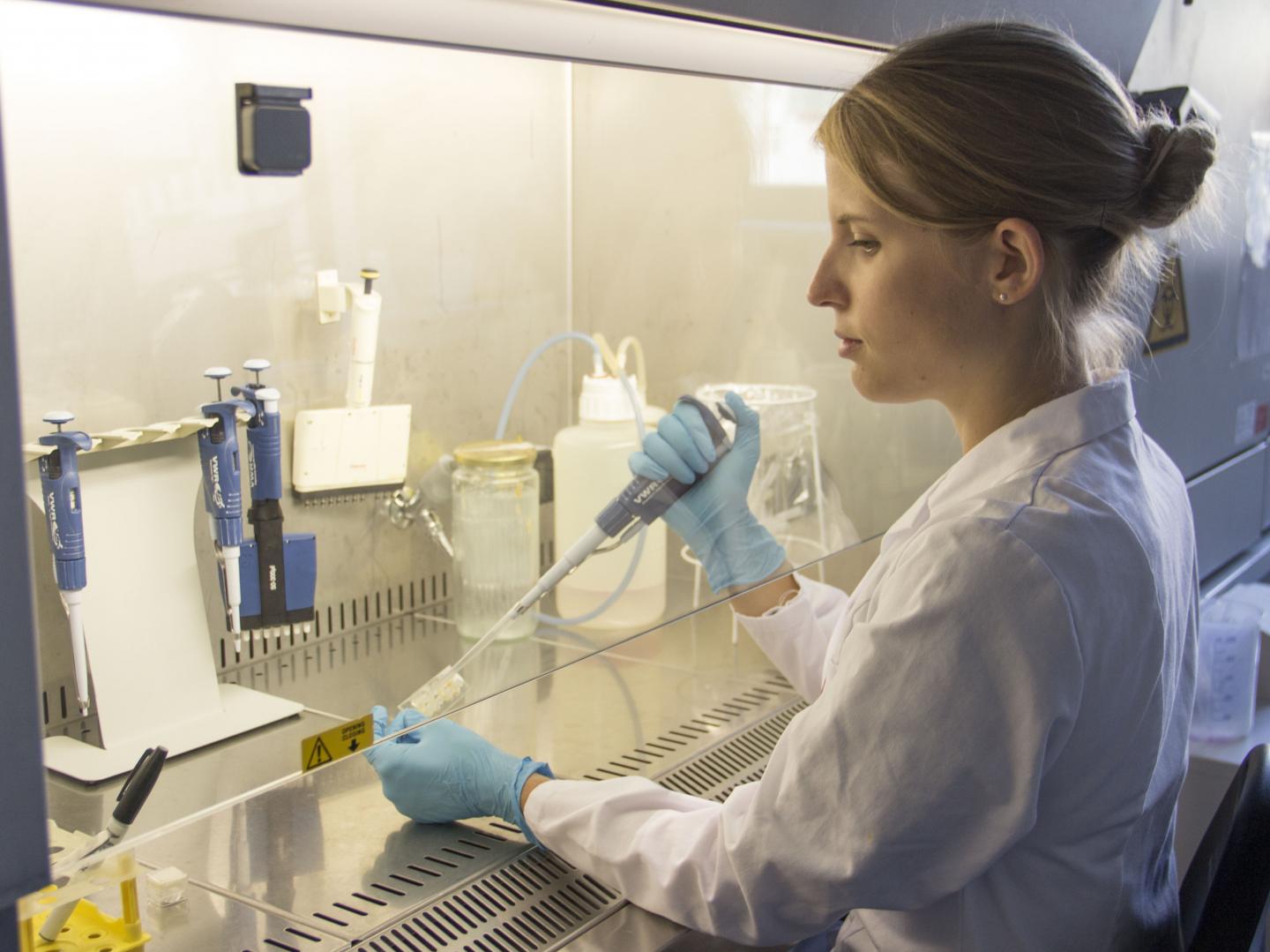 Denise Mandt in the lab. Source: TU Wien