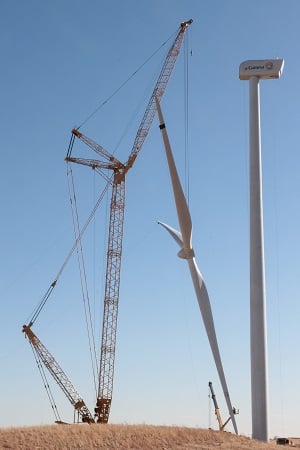 Wind capacity development is expected to peak in 2020. Source: NREL
