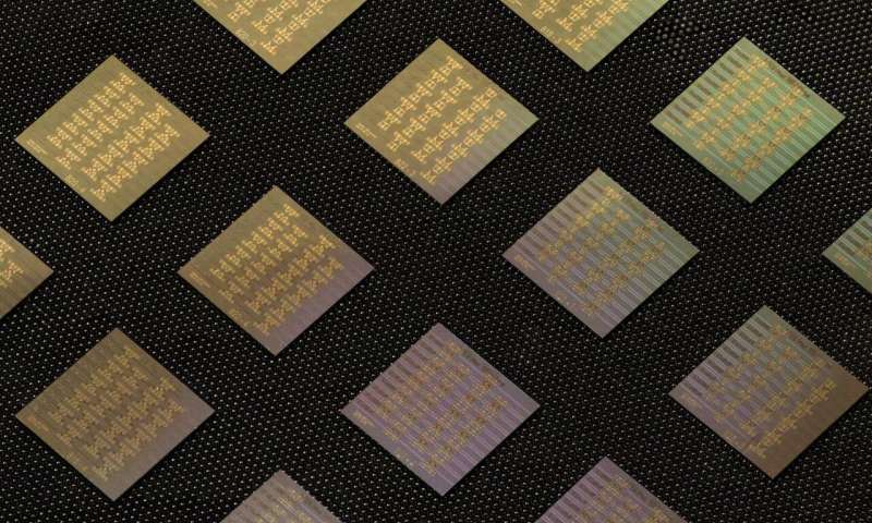 Integrated silicon nitride photonic chips with aluminium nitride actuators. Source: Jijun He, Junqiu Liu (EPFL)