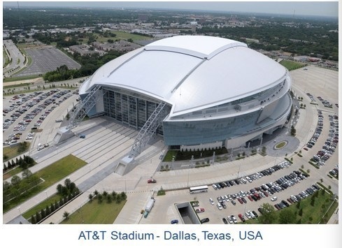 Figure 3. AT&T Stadium has a Sheerfill with EverClean roof. Source: Saint-Gobain