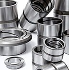 The bearings feature a case-hardened outer surface over a ductile inner core. 