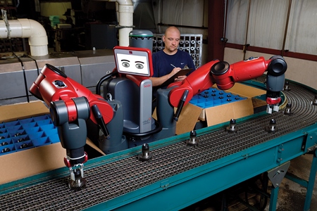 Humans train Baxter for a variety of tasks on the factory floor. Source: Rethink Robotics