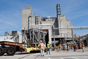 Melter 3 enters the Defense Waste Processing Facility in July 2017. It poured its first canister of vitrified high-level radioactive waste Dec. 29, 2017. Source: U.S. Department of Energy's Savannah River Site
