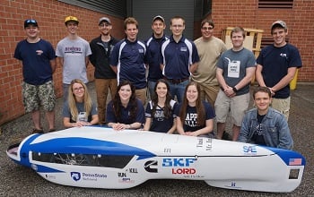 The team's vehicle traveled 2,418 miles on one gallon of gas. Image credit: Penn State Behrend