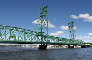 Sensors on the bridge will continuously collect data on conditions such as traffic, stress, vibration, wind speed, temperature and humidity. Image credit: New Hampshire DOT.