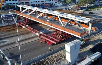 Image of the span taken during its installation in March 2018. Source: Miami Herald via KLRN 