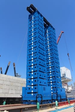 The system extends to up to 36 meters and creates four distinct towers. Image source: Enerpac