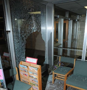 The gunman in the Sandy Hook Elementary smashed a nearby window after encountering locked main doors. Hardened glazing may help slow an attack. Credit: Connecticut State Policy